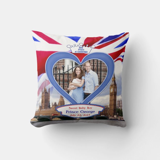 Coussin Royal British Baby Prince George (Recto)