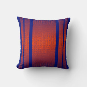 Coussin Royal Ember – Bleu Profond et Orange Brûlée Orneme