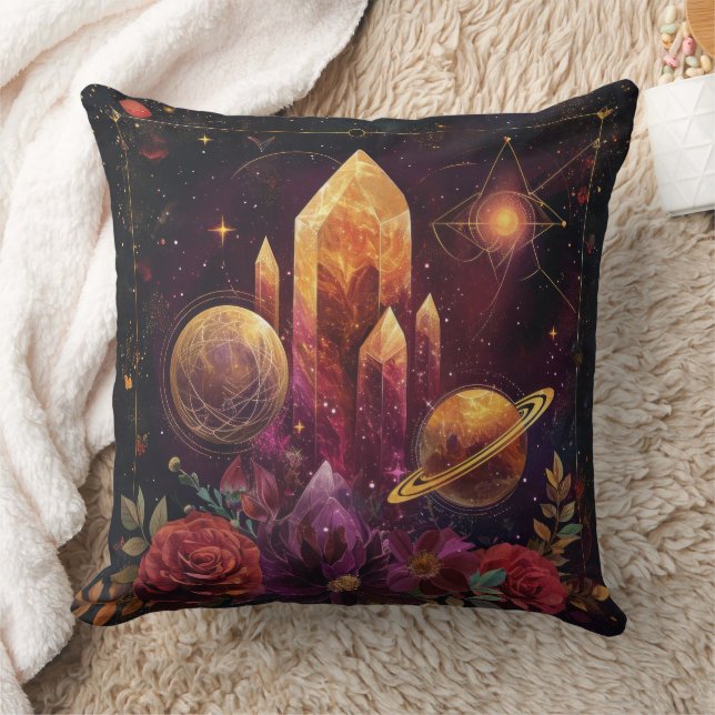 Coussin Royaume de cristal d'améthyste de fantaisie (Couverture)