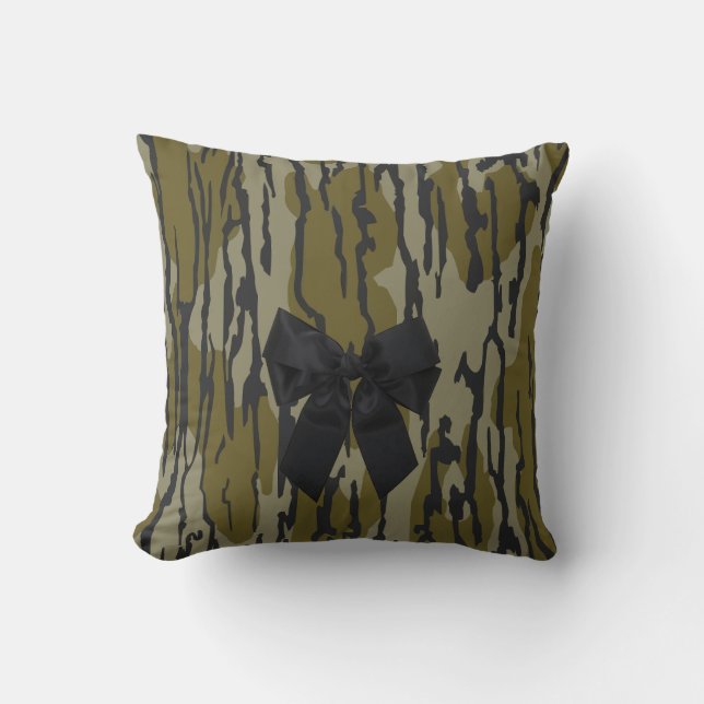Coussin Ruban Camo Cute Bow Bottomland pour Femmes et Fill (Recto)