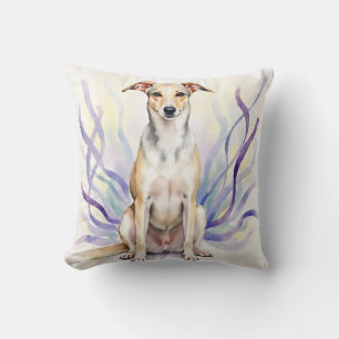 Coussin Ruban de peinture aquarelle Silken Windhound Flow 