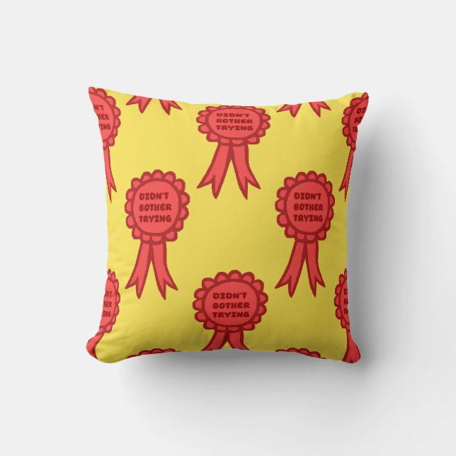 Coussin Ruban de Récompense Rouge Ridicule Sans Effort (Recto)