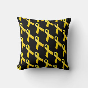 Coussin Ruban de sensibilisation jaune