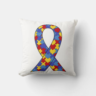 Coussin Ruban de sensibilisation sur l'autisme