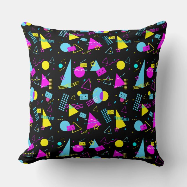 COUSSIN RUBAN RÉTRO FORMES COLORÉES  (Recto)
