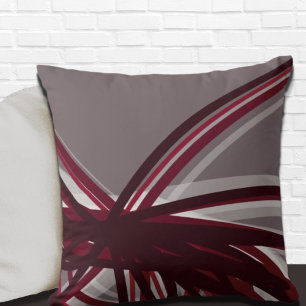 Coussin Rubans artistiques Abstraits gris