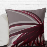 Coussin Rubans artistiques élégants<br><div class="desc">L'oreiller à jetons gris et bordeaux présente un design artistique abstrait à ruban aux tons bordeaux et gris avec des accents blancs sur un arrière - plan gris. Cette composition abstraite est construite sur des combinaisons de rubans répétés, qui sont superposés et entrelacés pour former un design abstrait intéressant. Les...</div>