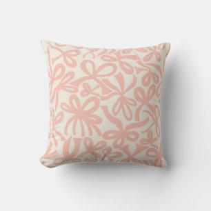 Coussin Rubans et nœuds tendres en terre cuite Coquette 