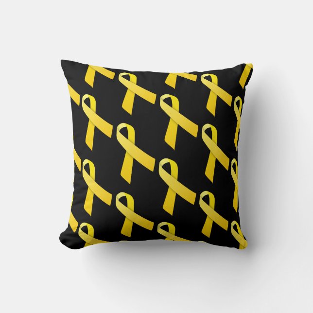 Coussin Rubans jaunes (Recto)