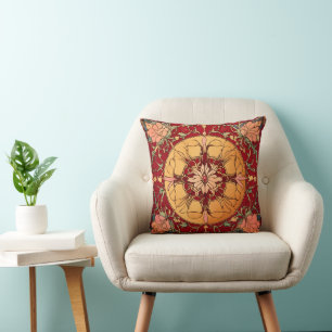 Coussin Ruby Floral Art Nouveau Cushion - Carrelage Irides