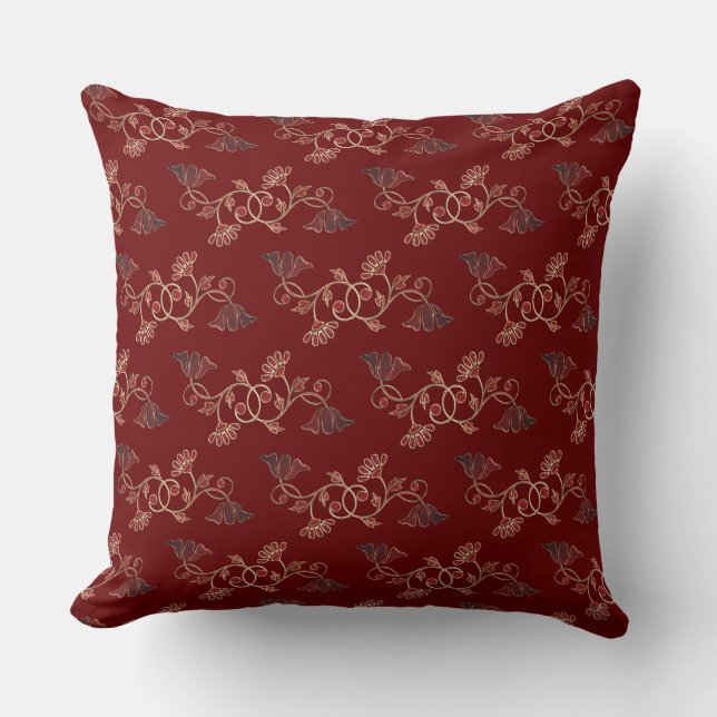 Coussin Ruby Red 40th Mariage Anniversary Maman et Papa (Recto)