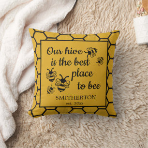 Coussin Ruche d'abeille à miel Meilleur endroit pour la fa