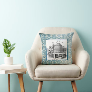 Coussin ruche vintage sur Damask
