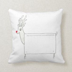 Coussin Rudolf le radiateur flairé rouge
