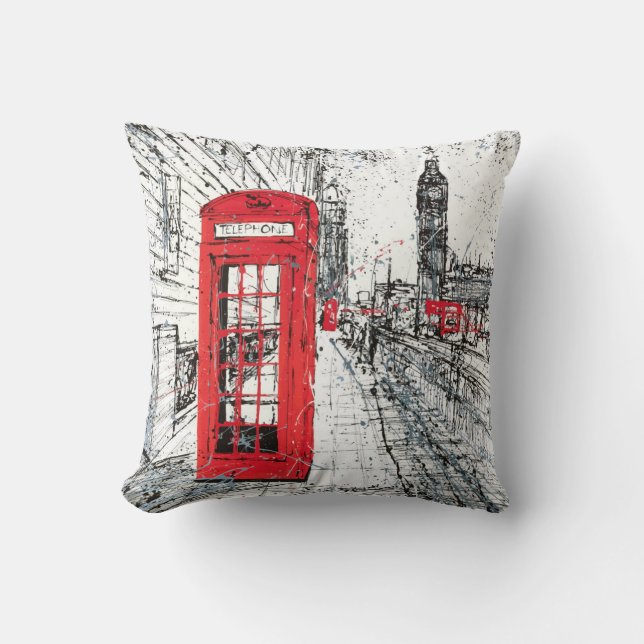 Coussin Rue de Londres, carreau 16" x 16" (Recto)