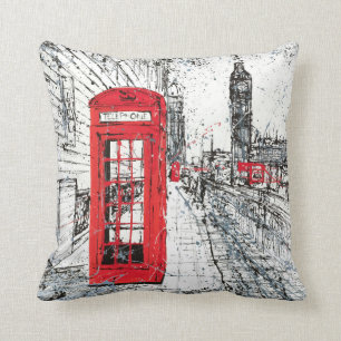Coussin Rue de Londres, carreau 16" x 16"