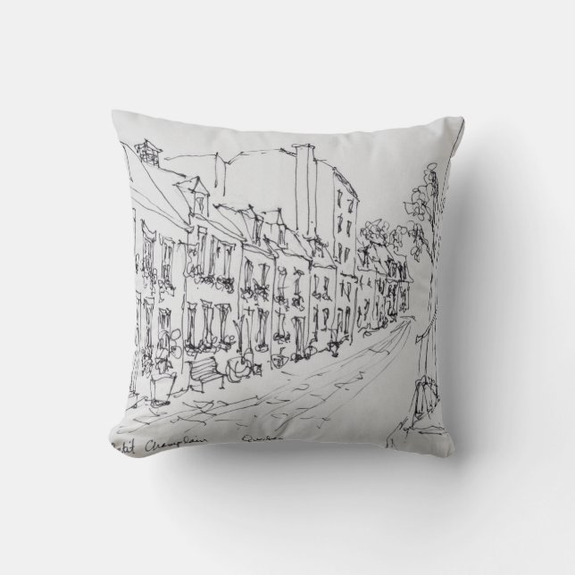 Coussin Rue du Petit Champlain, Québec, Canada (Recto)