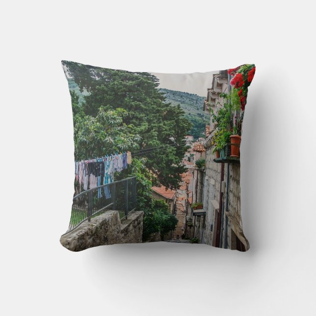 Coussin Rue étroite en pierre à Dubrovnik (Recto)