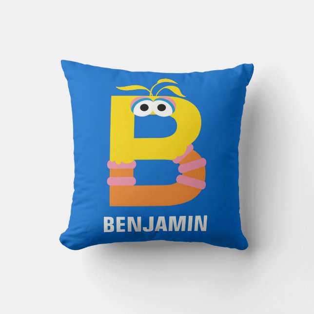 Coussin Rue Sésame | B est pour Big Bird (Recto)