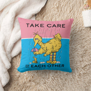Coussin Rue Sésame Big Bird Prenez soin de vous
