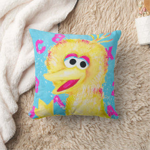 Coussin Rue Sésame   Big Bird Waving
