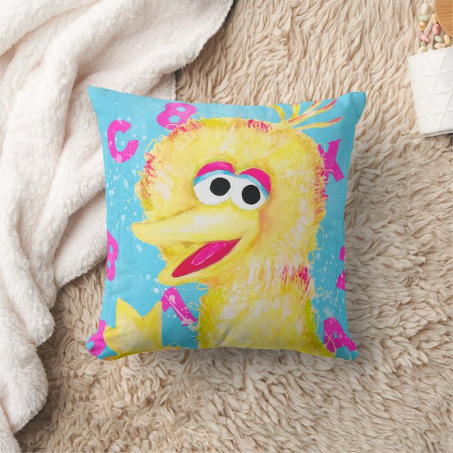 Coussin Rue Sésame | Big Bird Waving (Couverture)