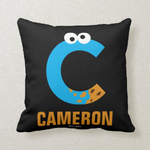 Coussin Rue Sésame C est pour Cookie Monster