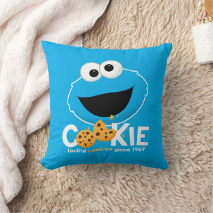 Coussin Rue Sésame Cookie Monster Lookies