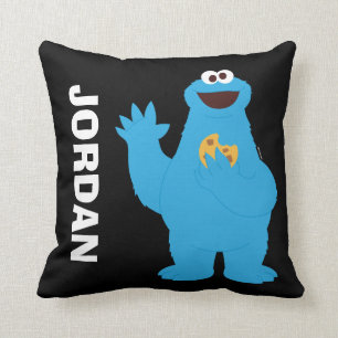Coussin Rue Sésame   Cookie Monster personnalisé
