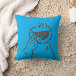 Coussin Rue Sésame Cookies Monster Bright