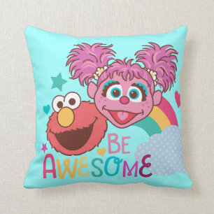 Coussin Rue Sésame Elmo & Abby - Soyez génial