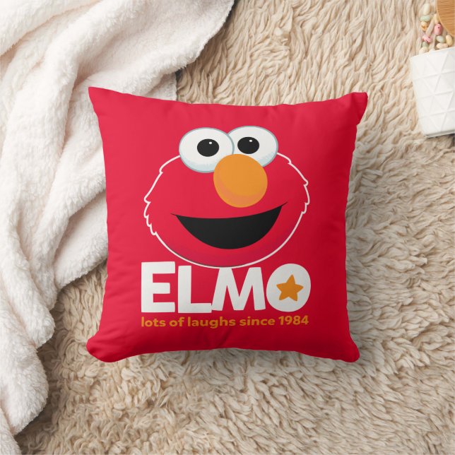 Coussin Rue Sésame | Elmo Beaucoup de rires depuis 1984 (Couverture)