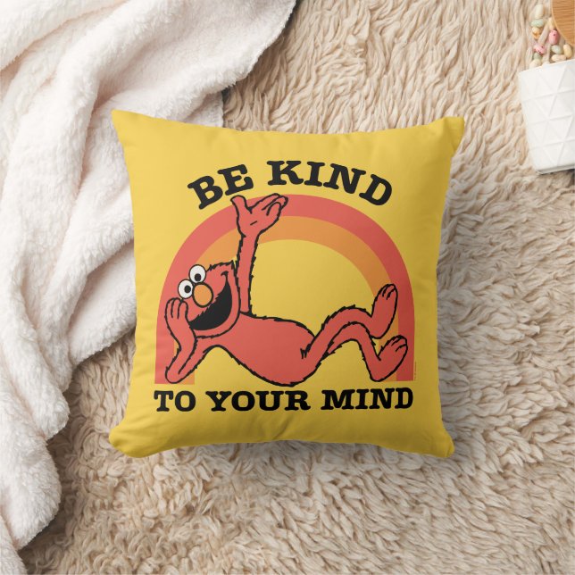 Coussin Rue Sésame | Elmo Soyez gentil avec votre esprit (Couverture)