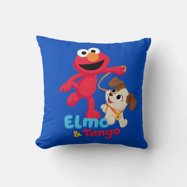 Coussin Rue Sésame | Elmo & Tango Running (Recto)