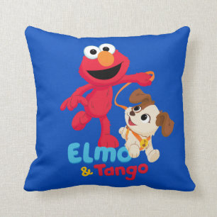 Coussin Rue Sésame Elmo & Tango Running
