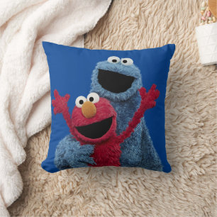 Coussin Rue Sésame Monstre Elmo & Cookie