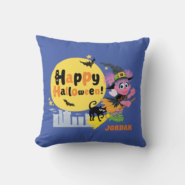 Coussin Rue Sésame | Motif d'Halloween (Recto)