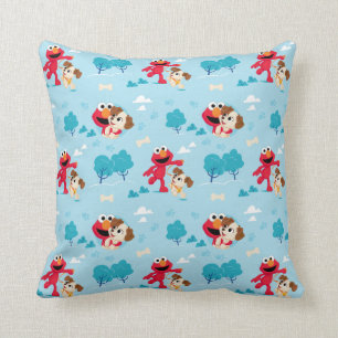 Coussin Rue Sésame Motif Elmo & Tango