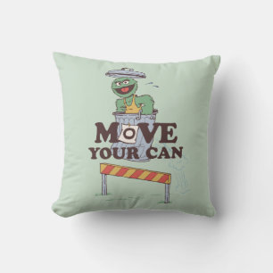 Coussin Rue Sésame   Oscar the Grouch Move Your Can