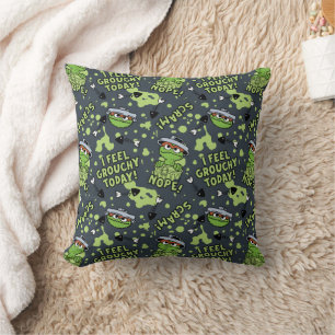 Coussin Rue Sésame Oscar the Grouch Phrase Motif