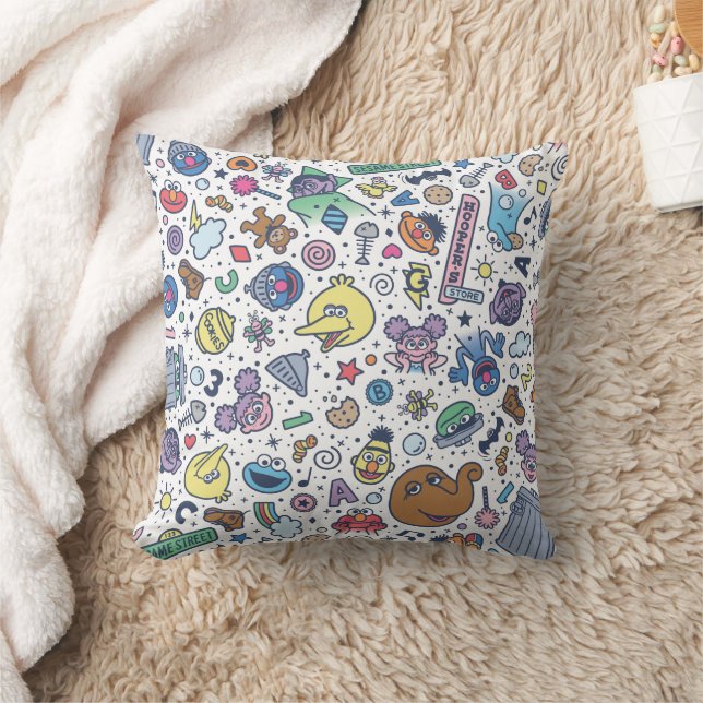 Coussin Rue Sésame | Sesame Pals DoodMotif (Couverture)