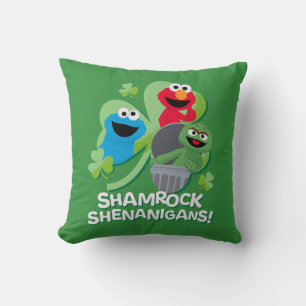 Coussin Rue Sésame   Shenanigans shamrocks !