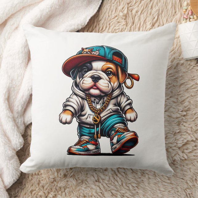 Coussin Ruelle de vêtements mignons chiot bouledogue bébé  (Couverture)
