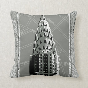 Coussin Rues de New York avec Empire State Building