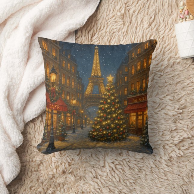 Coussin Rues de Noël merveilleuses à Paris (Couverture)