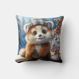 Coussin Rufus - Un adorable panda rouge