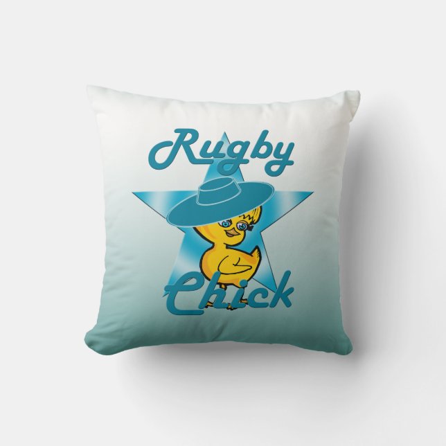 Coussin Rugby Chick #7 (Recto)