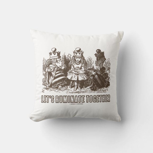 Coussin Ruminons ensemble Wonderland Alice Queens (Recto)