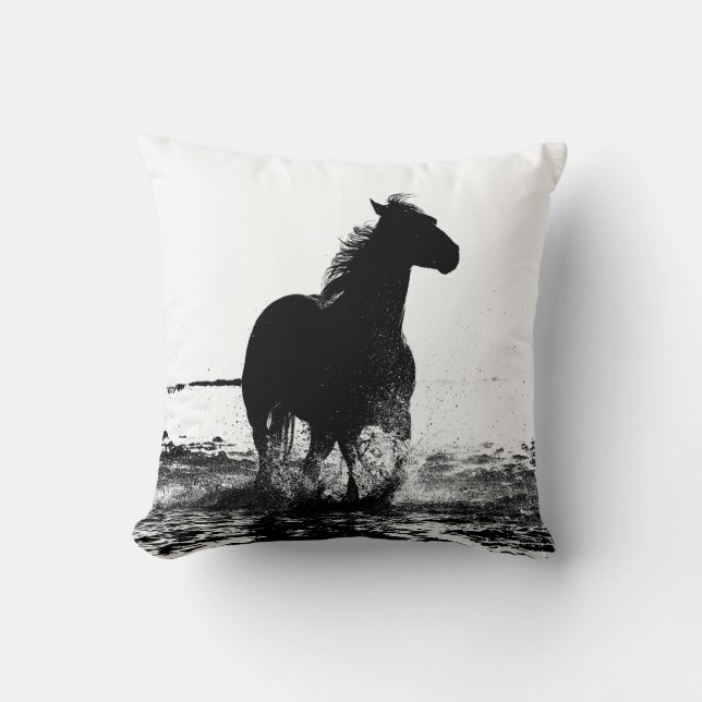 Coussin Running Horse Modèle Ajouter Image Logo Photo (Recto)