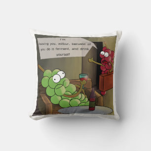 Coussin Rupture de raisin Bande dessinée drôle de nourritu